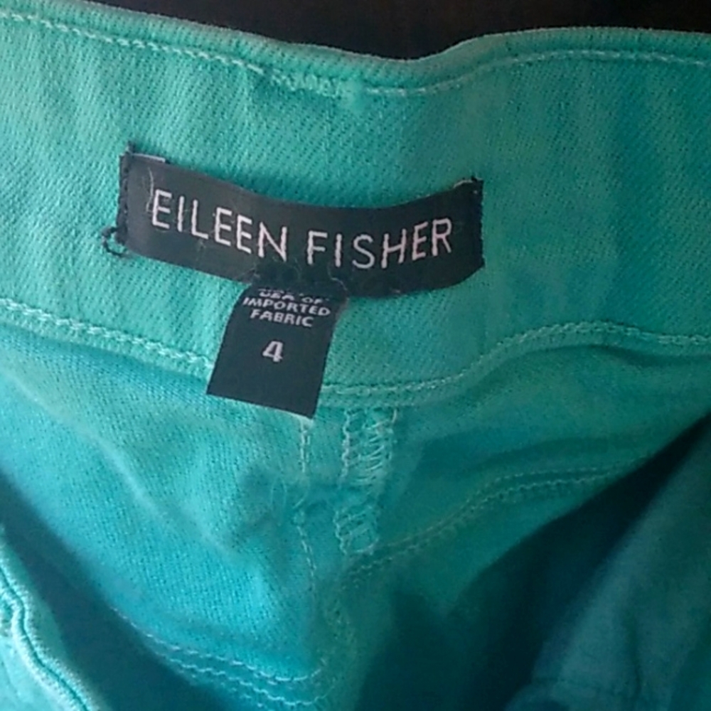 Eileen Fisher aqua/teal coloured jeans, Ladies' size 4